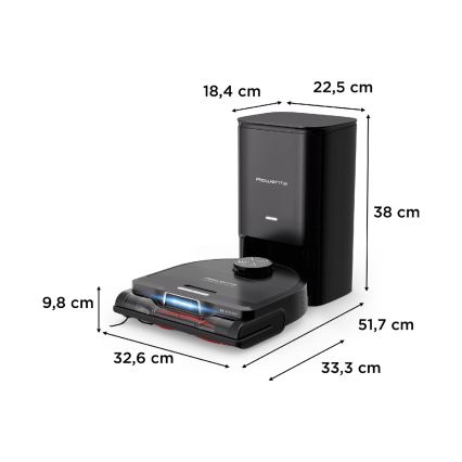 Rowenta - Chytrý robotický vysavač s mopem X-PLORER S240+ AI Animal & Allergy Wi-Fi 5200 mAh