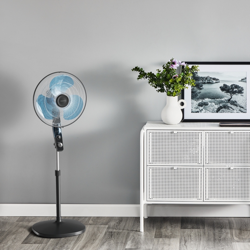 Rowenta - Stojanový ventilátor s odpuzovačem proti komárům ESSENTIAL+ 60W/230V 130 cm černá