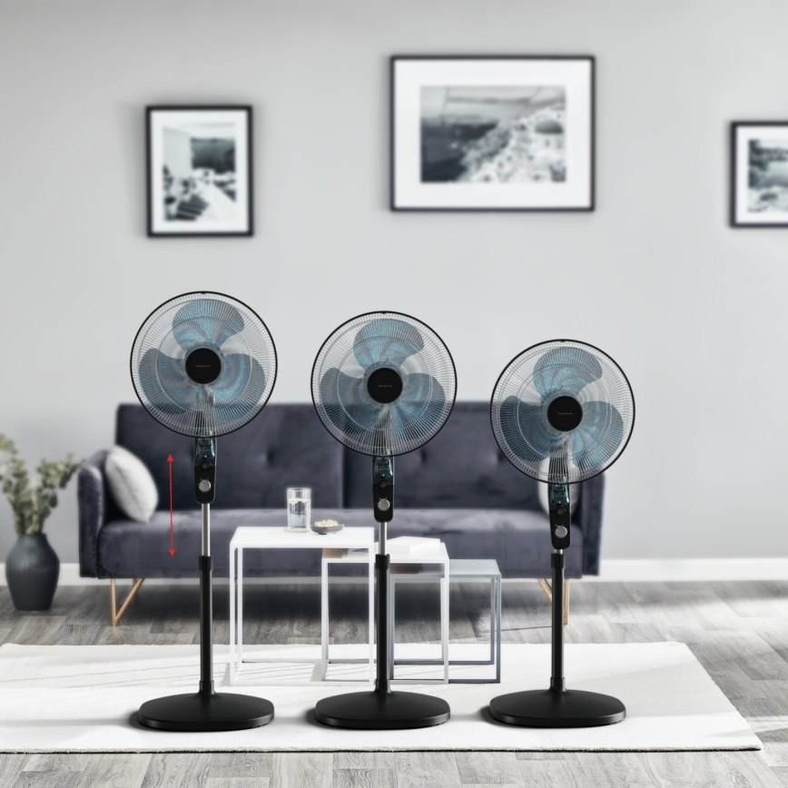 Rowenta - Stojanový ventilátor s odpuzovačem proti komárům ESSENTIAL+ 60W/230V 130 cm černá