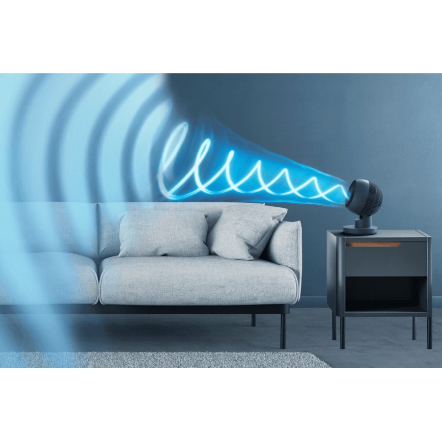 Rowenta - Stolní ventilátor TURBO SWIFT COMPACT 230V modrá+ dálkové ovládání