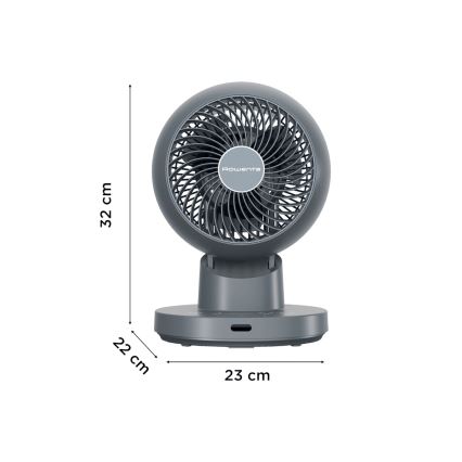 Rowenta - Stolní ventilátor TURBO SWIFT COMPACT 230V modrá+ dálkové ovládání