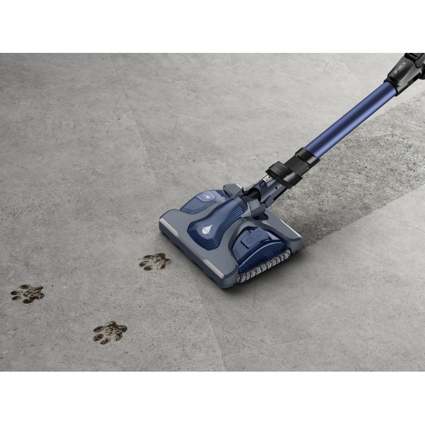 Rowenta - Tyčový vysavač s mopem X-FORCE FLEX ANIMAL AQUA AUTO 3v1 480W/32,4V 2500 mAh modrá