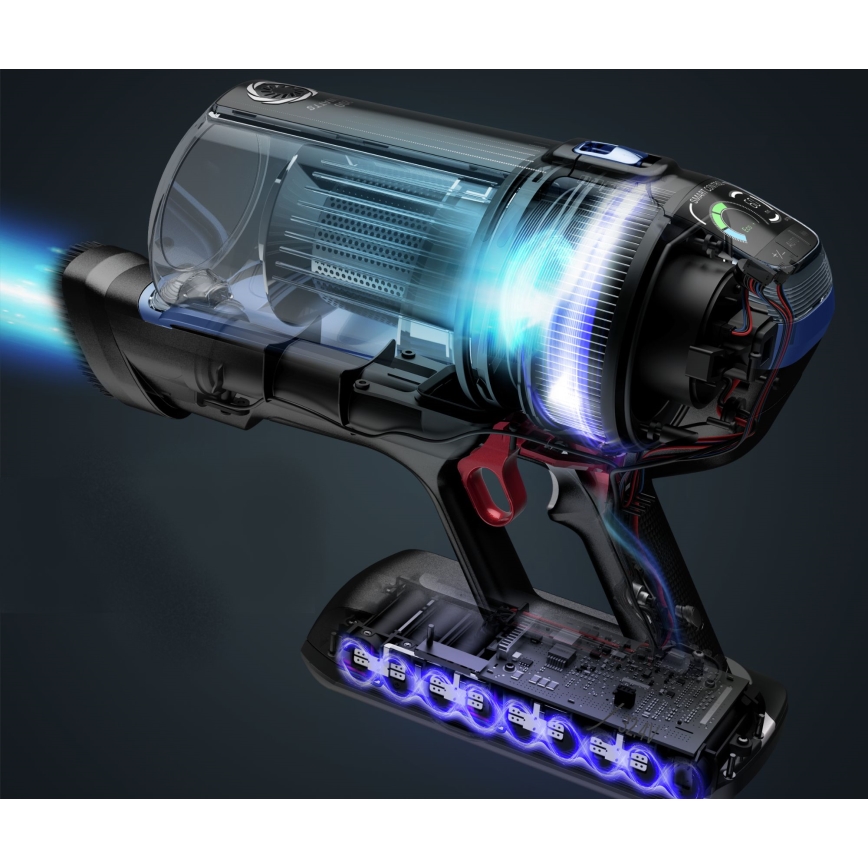 Rowenta - Tyčový vysavač s mopem X-FORCE FLEX ANIMAL AQUA AUTO 3v1 480W/32,4V 2500 mAh modrá