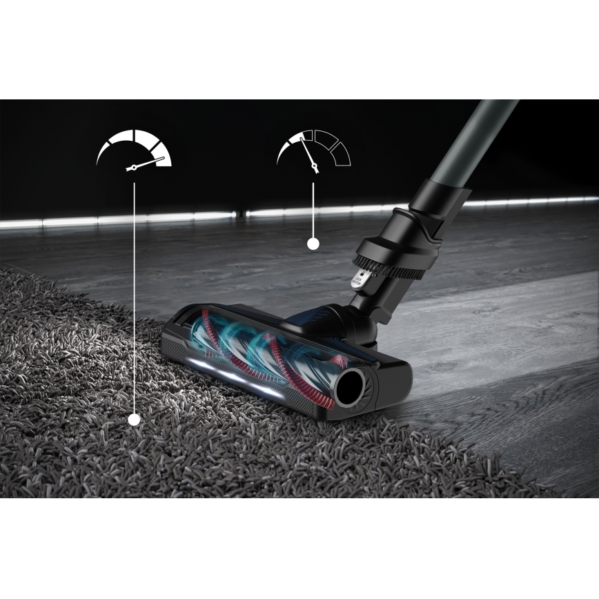 Rowenta - Tyčový vysavač s mopem X-FORCE FLEX ANIMAL AQUA AUTO 4v1 250W/25,2V 2500 mAh černá/modrá
