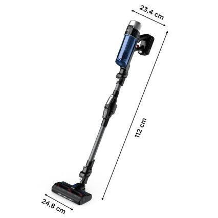 Rowenta - Tyčový vysavač s mopem X-FORCE FLEX ANIMAL AQUA AUTO 4v1 250W/25,2V 2500 mAh černá/modrá