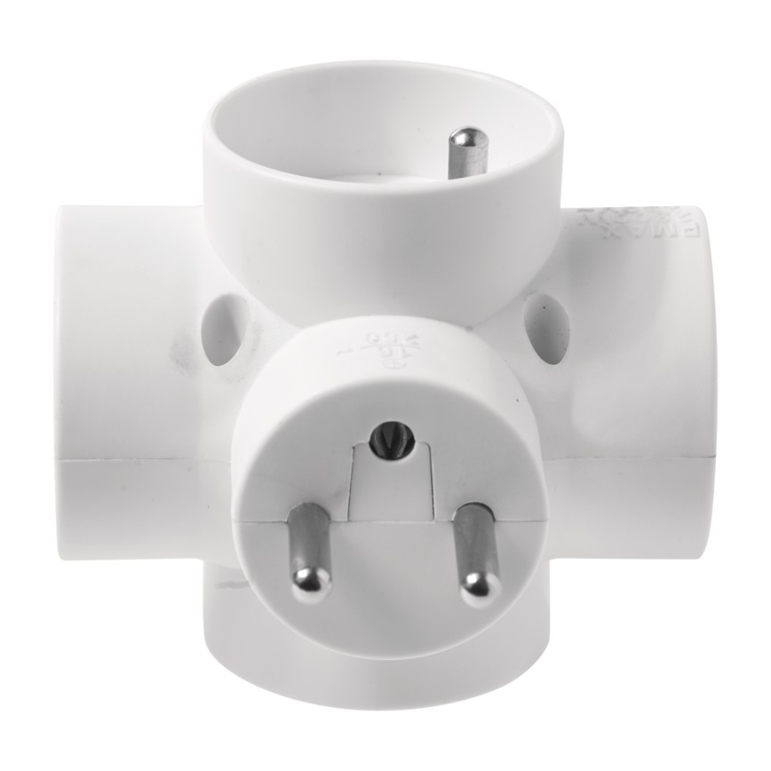 Rozbočovací zásuvka 4x10A/250V kulatá