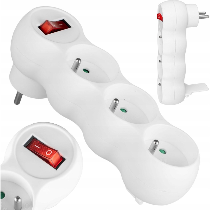 Rozbočovací zásuvka s vypínačem 3Z