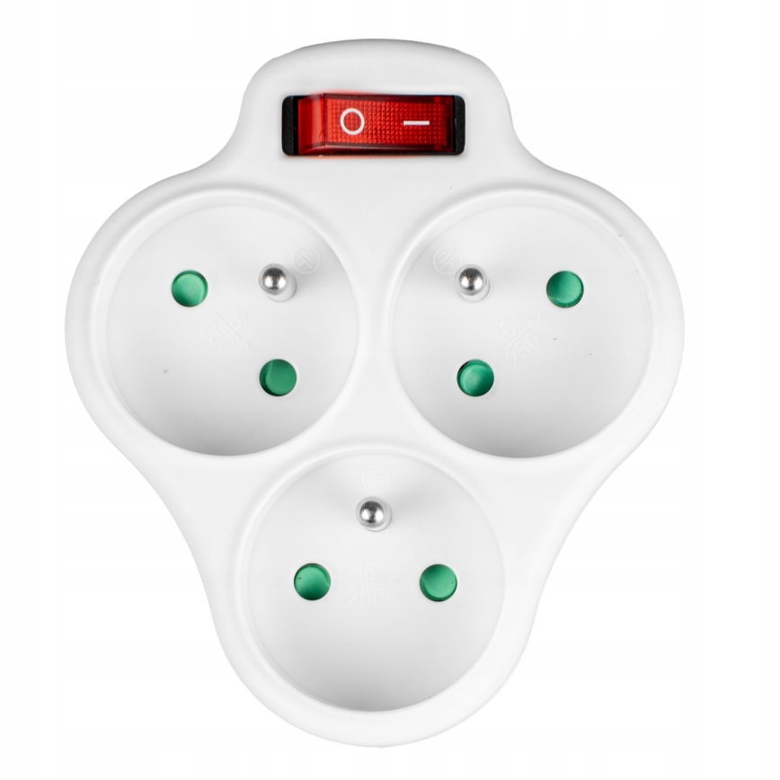 Rozbočovací zásuvka s vypínačem 3Z