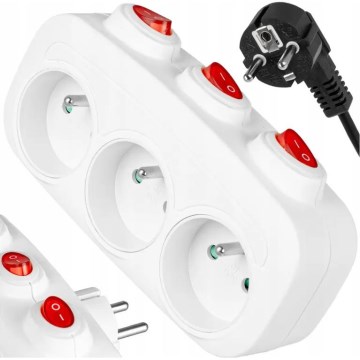 Rozbočovací zásuvka s vypínači 3Z