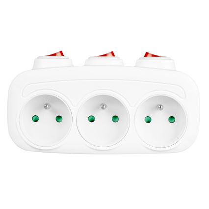 Rozbočovací zásuvka s vypínači 3Z