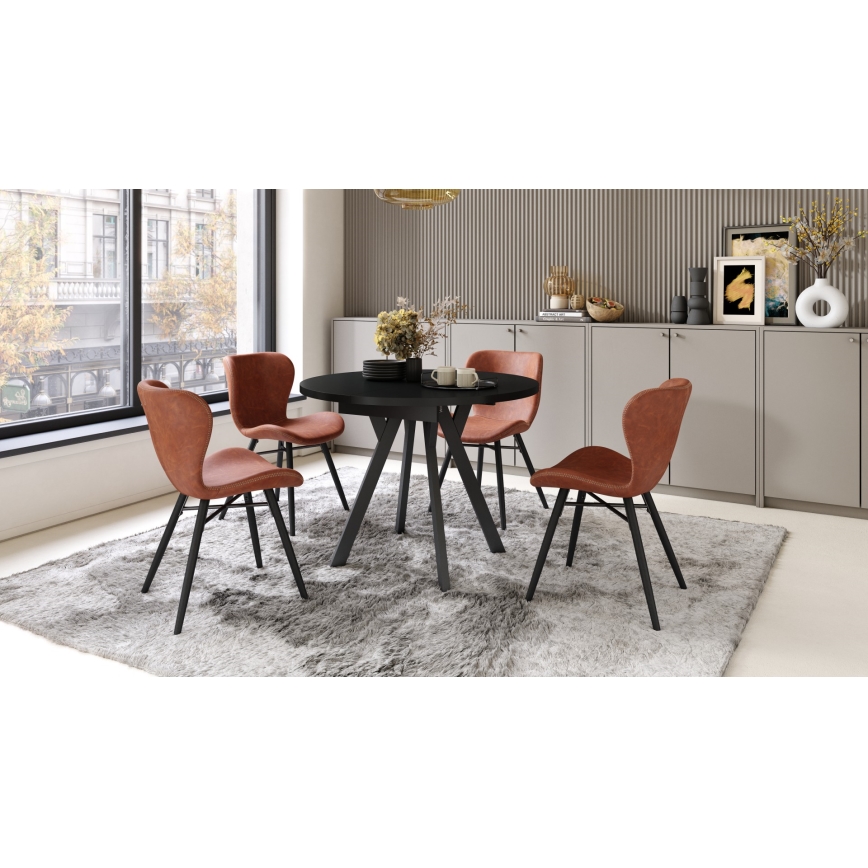 Rozkládací jídelní stůl ARTUR 90/145x90 cm černá