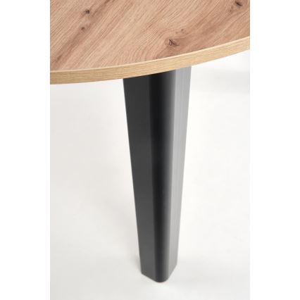 Rozkládací jídelní stůl CALMIO 102/142x102 cm dub artisan/černá