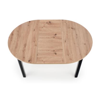 Rozkládací jídelní stůl CALMIO 102/142x102 cm dub artisan/černá