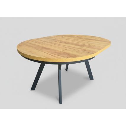 Rozkládací jídelní stůl CENTRO 100/140x77 cm dub craft/černá