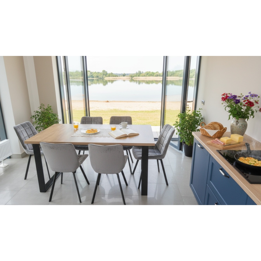 Rozkládací jídelní stůl COLIN dub