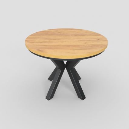 Rozkládací jídelní stůl CONVI 100/140x73 cm dub craft/černá