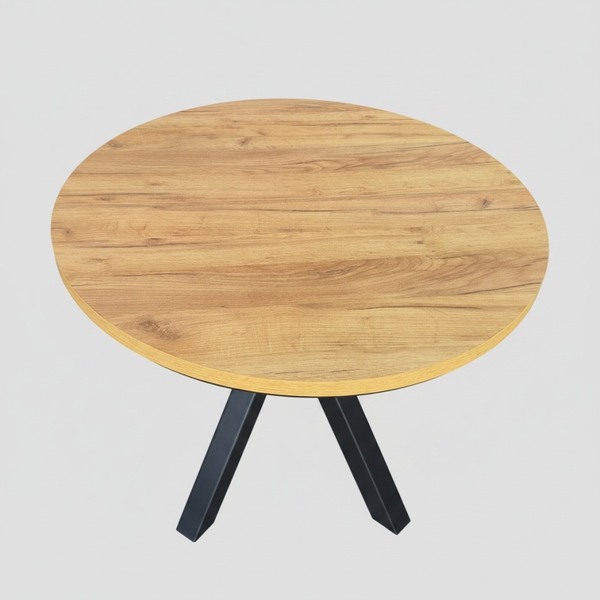 Rozkládací jídelní stůl CONVI 100/140x77 cm dub craft/černá