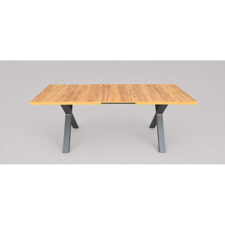 Rozkládací jídelní stůl DOMO 150/190x80 cm dub craft/černá