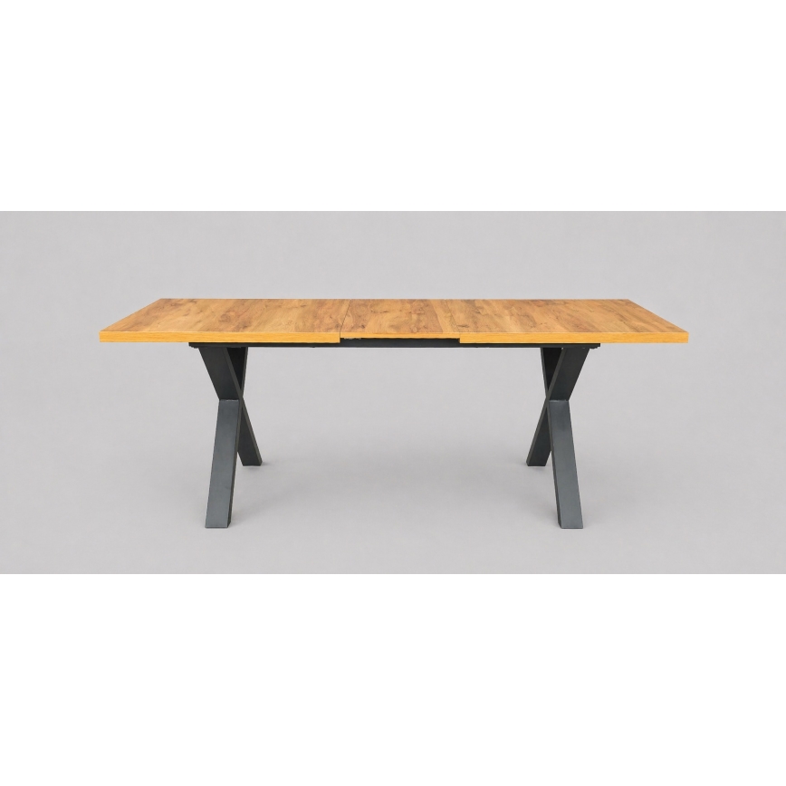 Rozkládací jídelní stůl DOMO 150/190x80 cm dub craft/černá