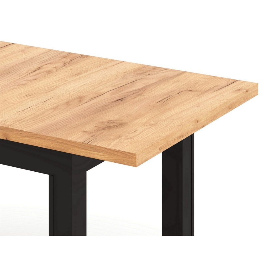 Rozkládací jídelní stůl DOO 120/160x75 cm dub craft/černá