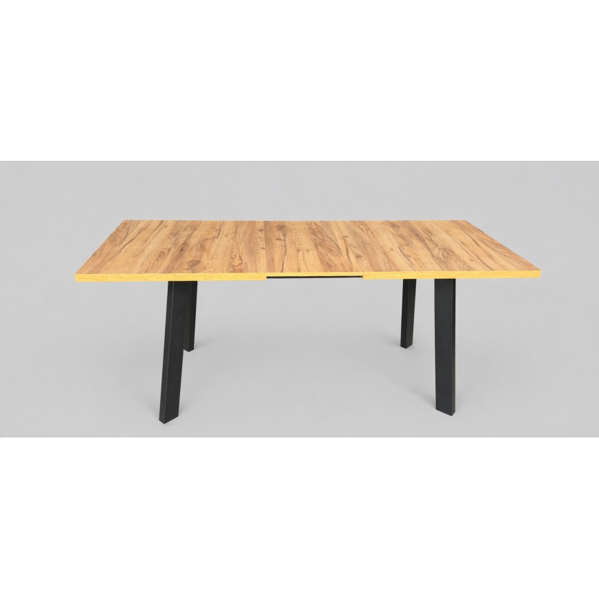 Rozkládací jídelní stůl KERNO 150/190x80 cm dub craft/černá