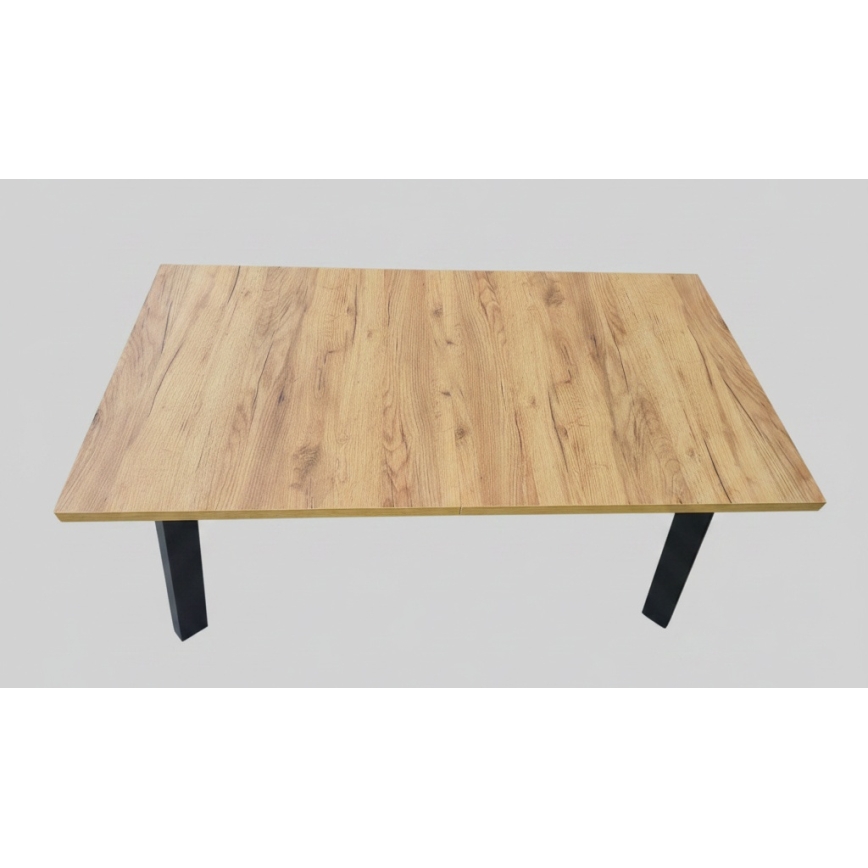 Rozkládací jídelní stůl KERNO 150/190x80 cm dub craft/černá