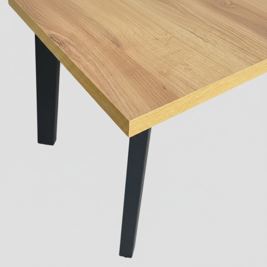 Rozkládací jídelní stůl KERNO 150/190x80 cm dub craft/černá