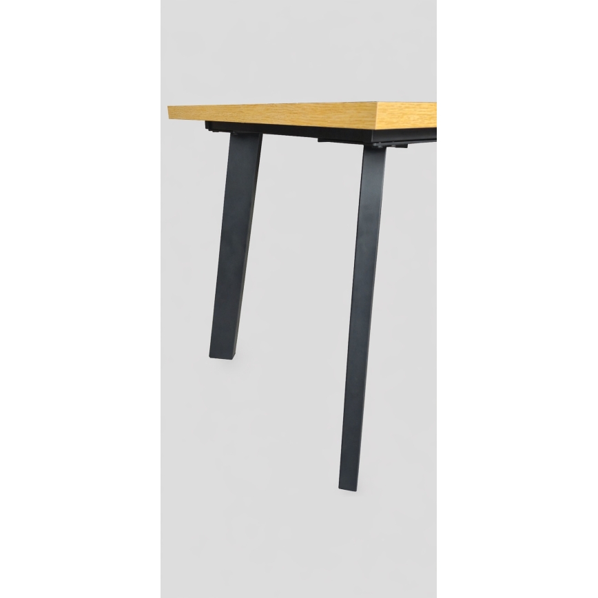 Rozkládací jídelní stůl KERNO 150/190x80 cm dub craft/černá