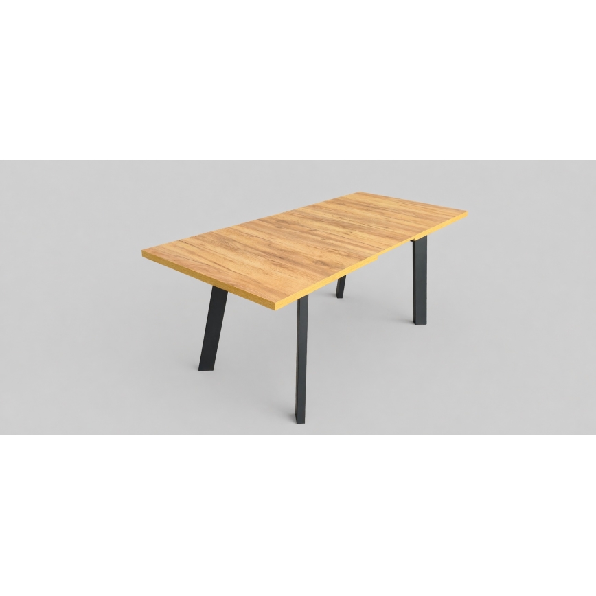 Rozkládací jídelní stůl KERNO 150/190x80 cm dub craft/černá