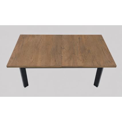 Rozkládací jídelní stůl KERNO 150/190x80 cm dub lefkas/černá