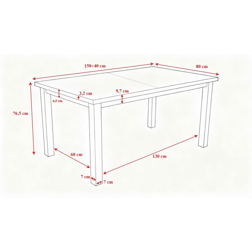 Rozkládací jídelní stůl LIAM dub sonoma