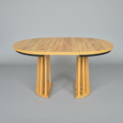 Rozkládací jídelní stůl NEXUS 100/140x77 cm dub craft/černá