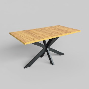 Rozkládací jídelní stůl SAMLE 150/190x80 cm dub craft/černá