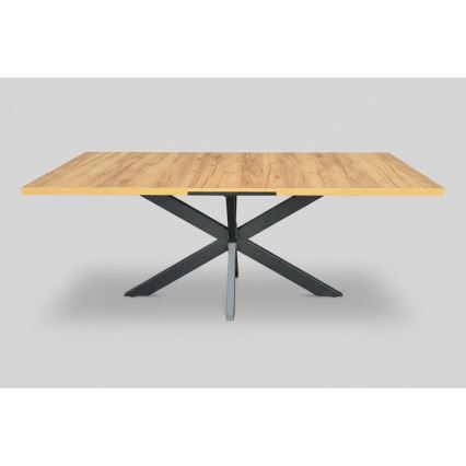 Rozkládací jídelní stůl SAMLE 150/190x80 cm dub craft/černá