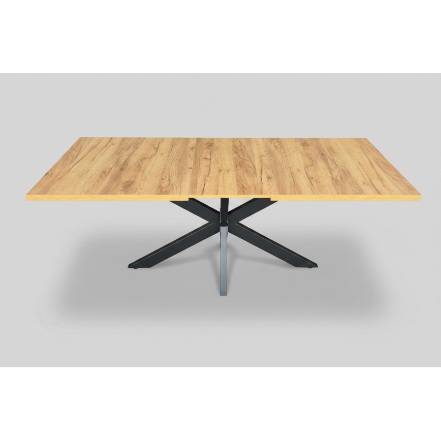 Rozkládací jídelní stůl SAMLE 150/190x80 cm dub craft/černá