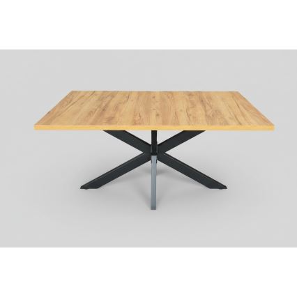 Rozkládací jídelní stůl SAMLE 150/190x80 cm dub craft/černá