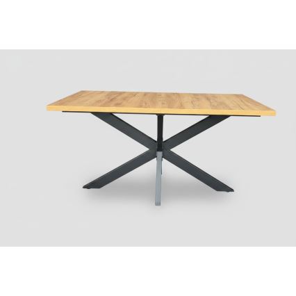 Rozkládací jídelní stůl SAMLE 150/190x80 cm dub craft/černá