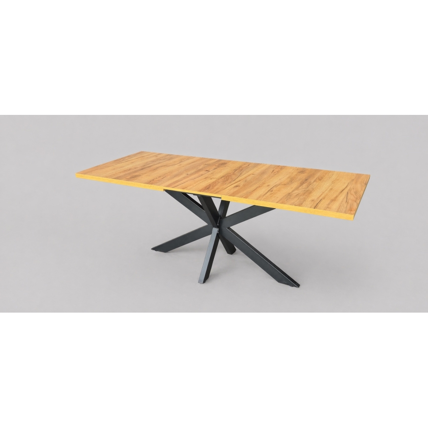 Rozkládací jídelní stůl SAMLE 150/190x80 cm dub craft/černá