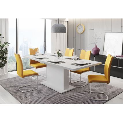 Rozkládací jídelní stůl STRAP 160/200 x 90 cm bílá