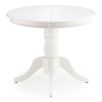 Rozkládací jídelní stůl WILLIAM 90/124 cm bílá
