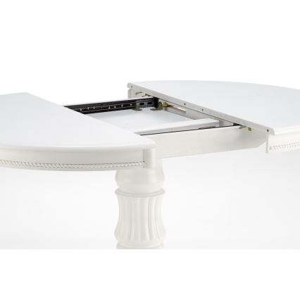 Rozkládací jídelní stůl WILLIAM 90/124 cm bílá