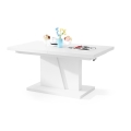 Rozkládací konferenční/jídelní stůl se zvedací deskou NINO bílá