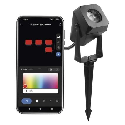LED RGBIC Stmívatelná venkovní lampa GoSmart - rozšíření LED/1,5W/230V 3000-6500K IP65 Wi-Fi Tuya