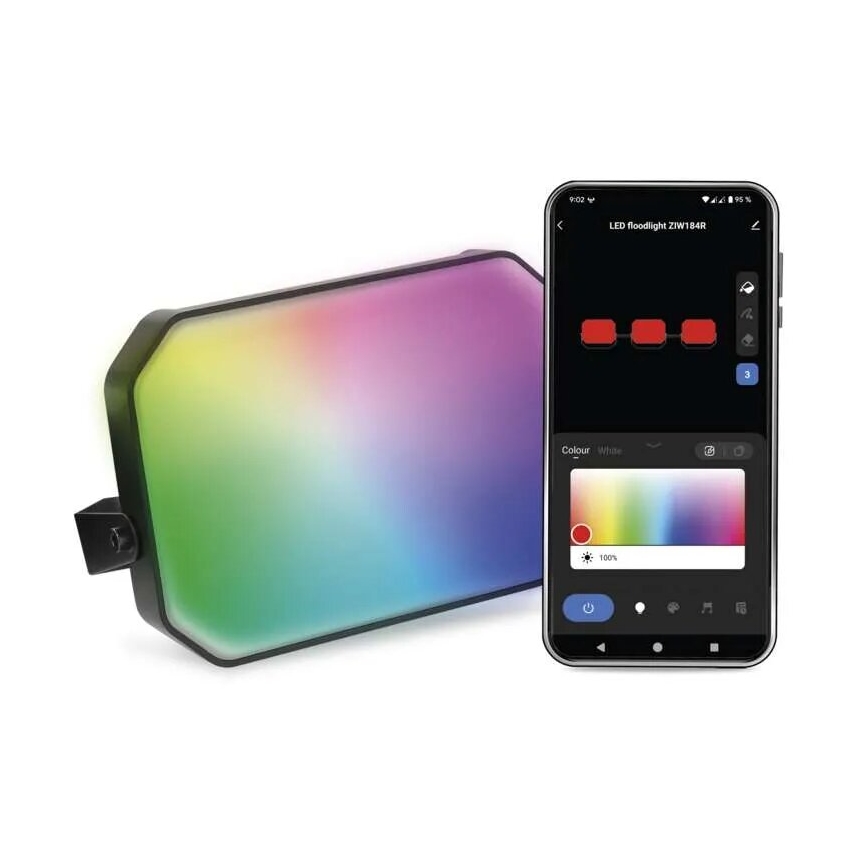 LED RGBIC Stmívatelný venkovní reflektor GoSmart - rozšíření LED/4W/230V 3000-6500K IP65 Wi-Fi Tuya