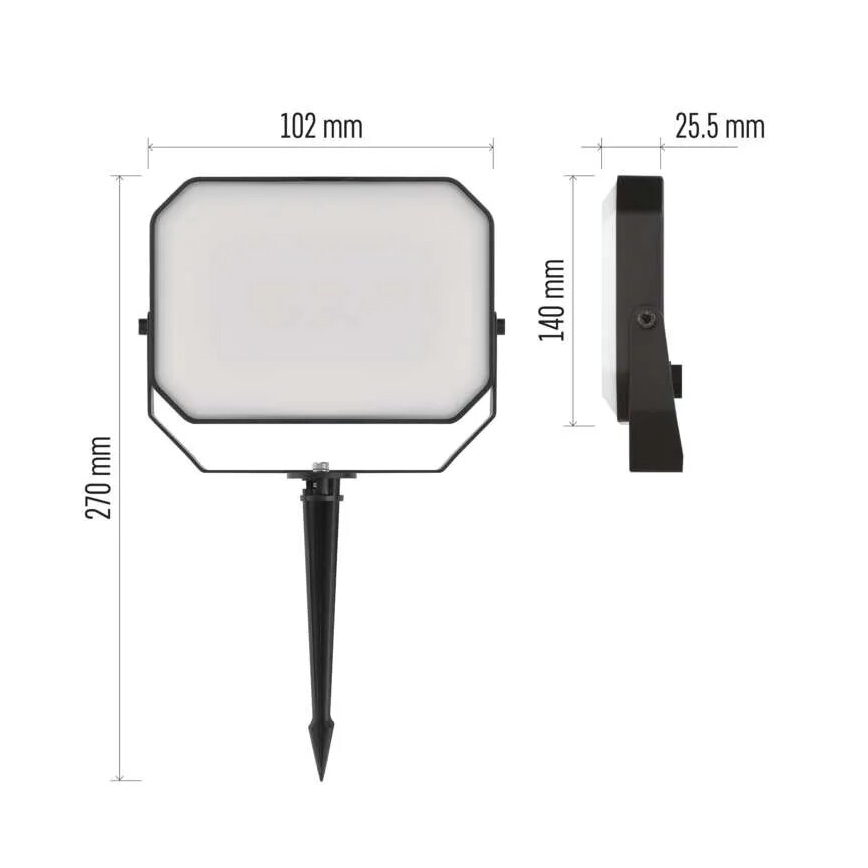 LED RGBIC Stmívatelný venkovní reflektor GoSmart - rozšíření LED/4W/230V 3000-6500K IP65 Wi-Fi Tuya