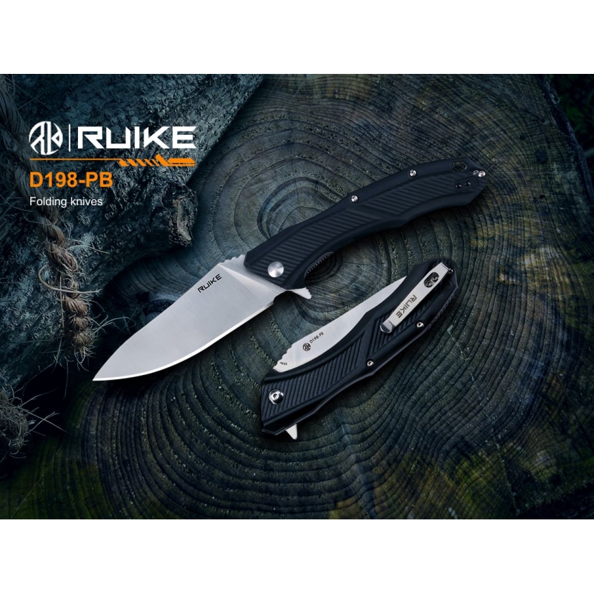 Ruike RUD198PB - Zavírací kapesní nůž 23,1 cm černá