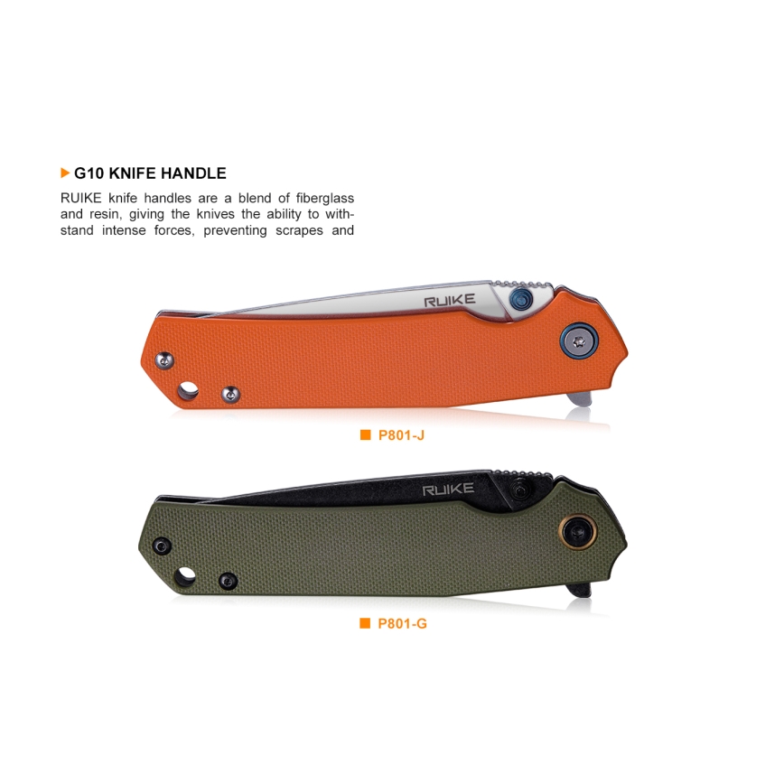 Ruike RUP801G - Zavírací kapesní nůž 20 cm zelená