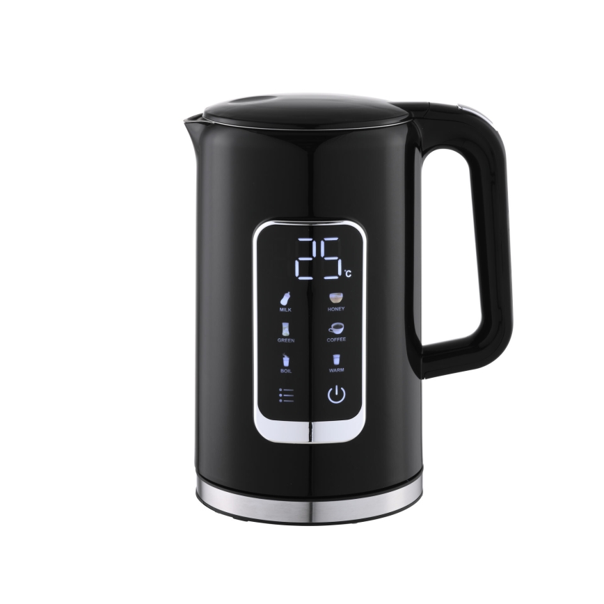 Rychlovarná konvice s LCD displejem 1,7 l 2200W/230V černá + cestovní hrnek 450 ml