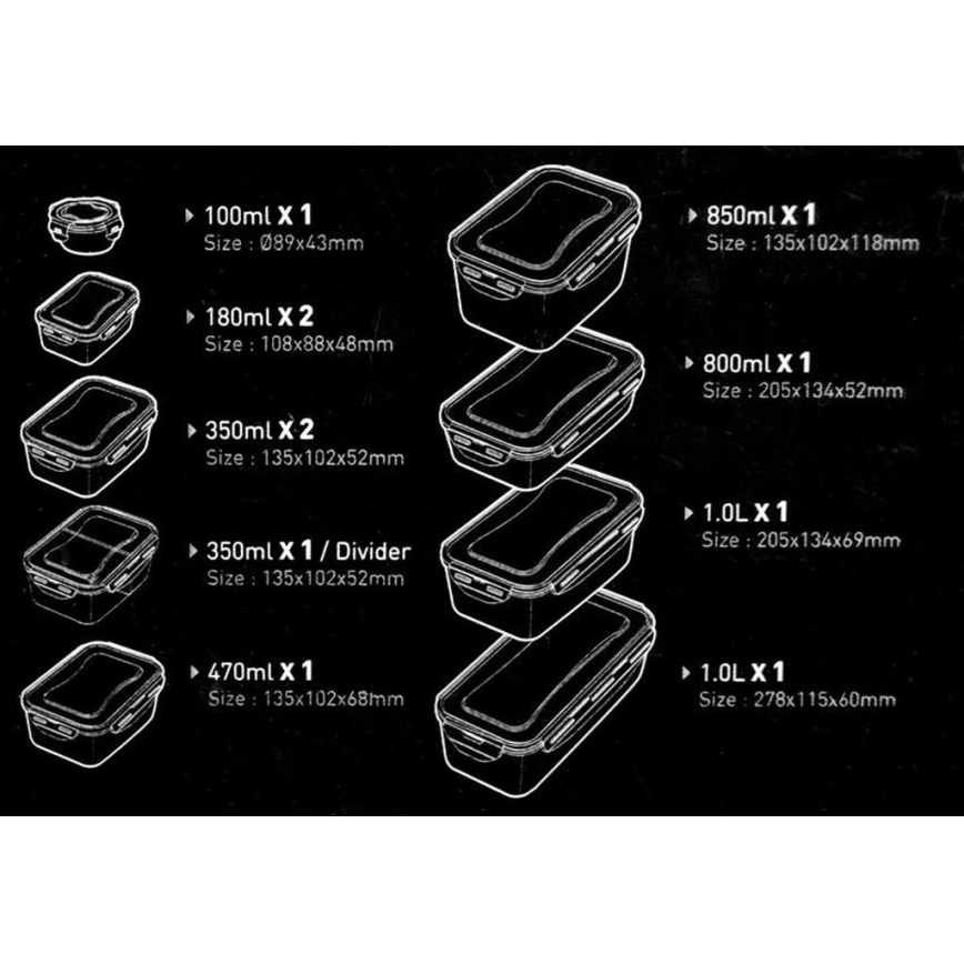 SADA 11x Dóza na potraviny LOCK