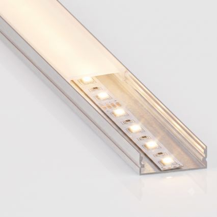 SADA 1x LED Pásek MYLIVING LIGHTSTRIP LED/22W/230V 5 m + 5x vestavný profil 1 m stříbrná/bílá